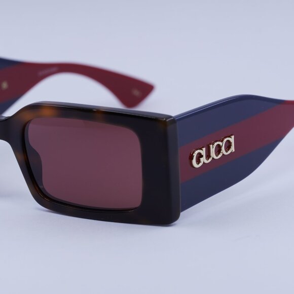 ?️ New Gucci GG1860S 002 Sunglasses - Havana/Blue/Red Frame main image 11